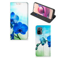 Xiaomi Redmi Note 10 4G | 10S | Poco M5s Smart Cover Orchidee Blauw - Cadeau voor je Moeder - thumbnail