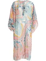 ETRO caftan semi-transparent à motif cachemire - Bleu