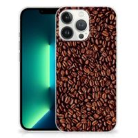 iPhone 13 Pro Max Siliconen Case Koffiebonen - thumbnail