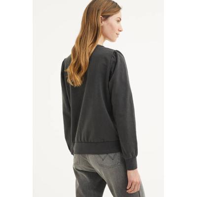 ONLY sweater ONLLUCINDA van biologisch katoen antraciet