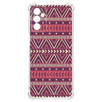 Samsung Galaxy M13 4G | M23 Doorzichtige Silicone Hoesje Aztec Paars