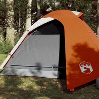 Tent 2-persoons 264x210x125 cm 185T taft grijs en oranje - thumbnail