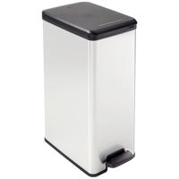 Curver DECO Bin 240640 Afvalbak 40 l (b x h x d) 250 x 610 x 420 mm Zilver, Zwart 1 stuk(s) - thumbnail