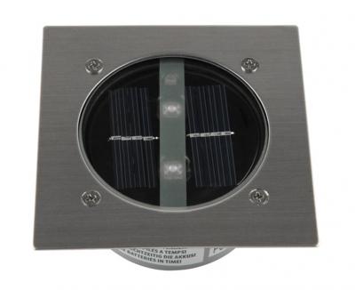 grondspot Carlo solar led 10,5 x 5 cm RVS zilver
