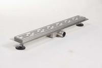 Brauer douchegoot 70x7cm met standaard rooster en flens RVS geborsteld