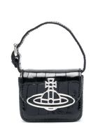 Vivienne Westwood mini sac en cuir à plaque Orb - Noir