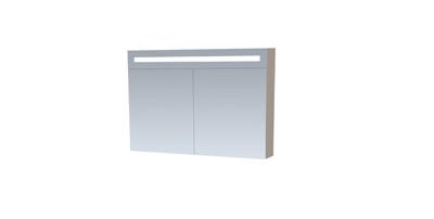 Sanituba Spiegelkast Double Face 100cm Hoogglans Taupe