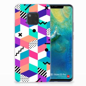 Huawei Mate 20 Pro TPU Hoesje Blokken Kleurrijk