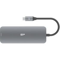 Silicon Power SR30 Docking USB 3.2 Gen 1 (3.1 Gen 1) Type-C Grijs, Metallic - thumbnail