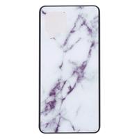 Shop4 - Samsung Galaxy A42 5G Hoesje - Harde Back Case Marmer Wit