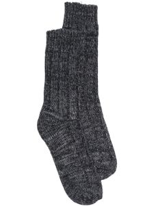 Birkenstock chaussettes en maille nervurée - Noir