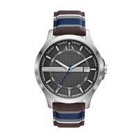 Horlogeband Armani Exchange AX2196 Leder/Textiel Bruin 22mm - thumbnail