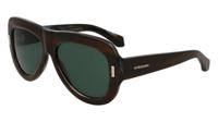 FERRAGAMO SF2029SE bril, dames, gestreept, bruin/groen, eenheidsmaat