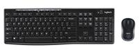 Logitech MK270 Draadloos Toetsenbord en Muiscombinatie voor Windows, Pan Nordic QWERTY indeling - Zwart