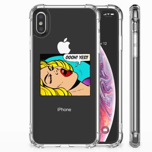 Apple iPhone Xs Max Anti Shock Bumper Case Popart Oh Yes