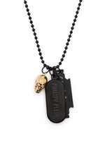 Philipp Plein collier chaîne à pendentif logo - Noir