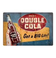 Double Cola Zwaar Metalen Bord - thumbnail