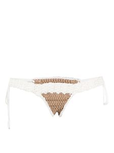 The Mannei bas de bikini en crochet - Blanc