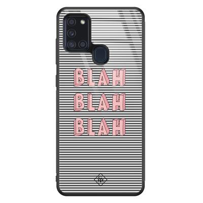 Samsung Galaxy A21s glazen hardcase - Blah blah blah