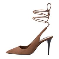 Mango suède pumps bruin