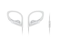 Panasonic RP-HS35ME-W Sport Koptelefoon - Headset voor Mobiele Telefoon, verwisselbare Paspoorten (S/M/L), IPX2 Bescherming, Clip, Wit