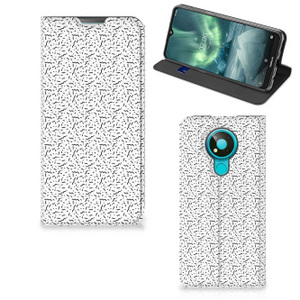 Nokia 3.4 Hoesje met Magneet Stripes Dots