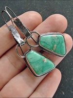 Vintage Turkoois oorbellen