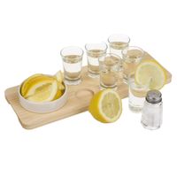 Tequilla shotjes drinken serveerplank 9-delig - thumbnail