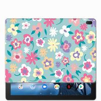 Lenovo Tab E10 Siliconen Hoesje Flower Power - thumbnail