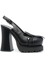 Moschino escarpins en cuir à bride arrière 125 mm - Noir