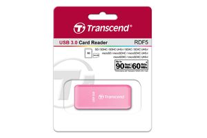 Transcend RDF5 geheugenkaartlezer USB 3.2 Gen 1 (3.1 Gen 1) Type-A Roze