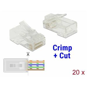 DeLOCK RJ45 Crimp+Cut Plug Cat.6 UTP stekker 20 stuks