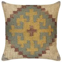 Beliani - SARON - Sierkussen - Groen - 45 x 45 cm - Jute