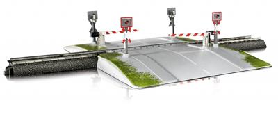 Marklin spoorwegovergang volautomatisch H0 31,5 x 18,5 cm Marklin spoorwegovergang volautomatisch H0 31,5 x 18,5 cm