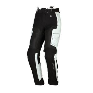 MODEKA Khao Air Lady Pants, Doorwaai motorbroek dames, Zwart-Licht Grijs lang