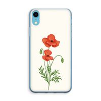 Red poppy: iPhone XR Transparant Hoesje - thumbnail