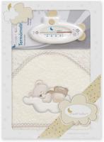 Interbaby badaccessoires Cloud 100 cm katoen beige 2-delig