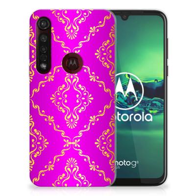 Siliconen Hoesje Motorola Moto G8 Plus Barok Roze Siliconen Hoesje Motorola Moto G8 Plus Barok Roze