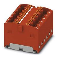 PHOENIX CONTACT PTFIX 12X1,5 RD verdelerblok, intern brugd, 450 V, 17,5 A, aantal aansluitingen 12, doorsnede 0,14 mm²-2,5 mm², AWG 26-14, breedte 24,9 mm, hoogte 17,7 mm, rood, 20 stuks