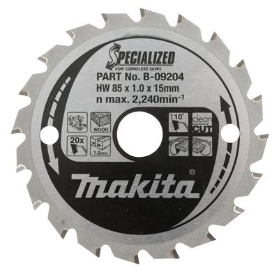 Makita 190x30x2,0 24T 20g Zaagblad Hout - B-09195