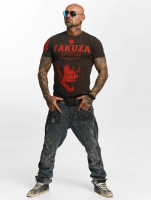 Yakuza / t-shirt Daily Skull in bruin