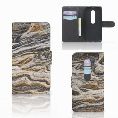 Motorola Moto G 3e Generatie Bookcase Steen Motorola Moto G 3e Generatie Bookcase Steen