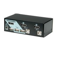 ROLINE DisplayPort USB 2.0 KVM Switch, 1 User - 2 PC - thumbnail