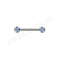 Tepelpiercing kristal licht blauw - thumbnail