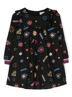 SONIA RYKIEL ENFANT robe évasée à imprimé graphique - Noir