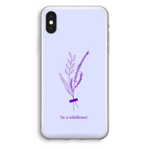 Be a wildflower: iPhone X Transparant Hoesje