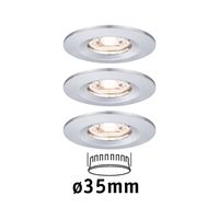 Paulmann 94303 EBL Nova mini Coin LED-inbouwlamp Set van 3 stuks LED 4 W Chroom - thumbnail