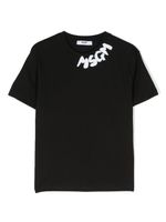 MSGM Kids t-shirt en coton à logo imprimé - Noir - thumbnail