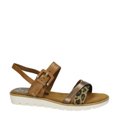 Marco Tozzi sandalen cognac/panterprint