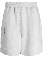 izzue short en polaire à logo imprimé - Gris